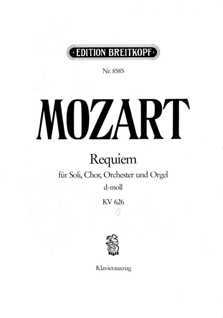 scarica partitura requiem mozart k 626